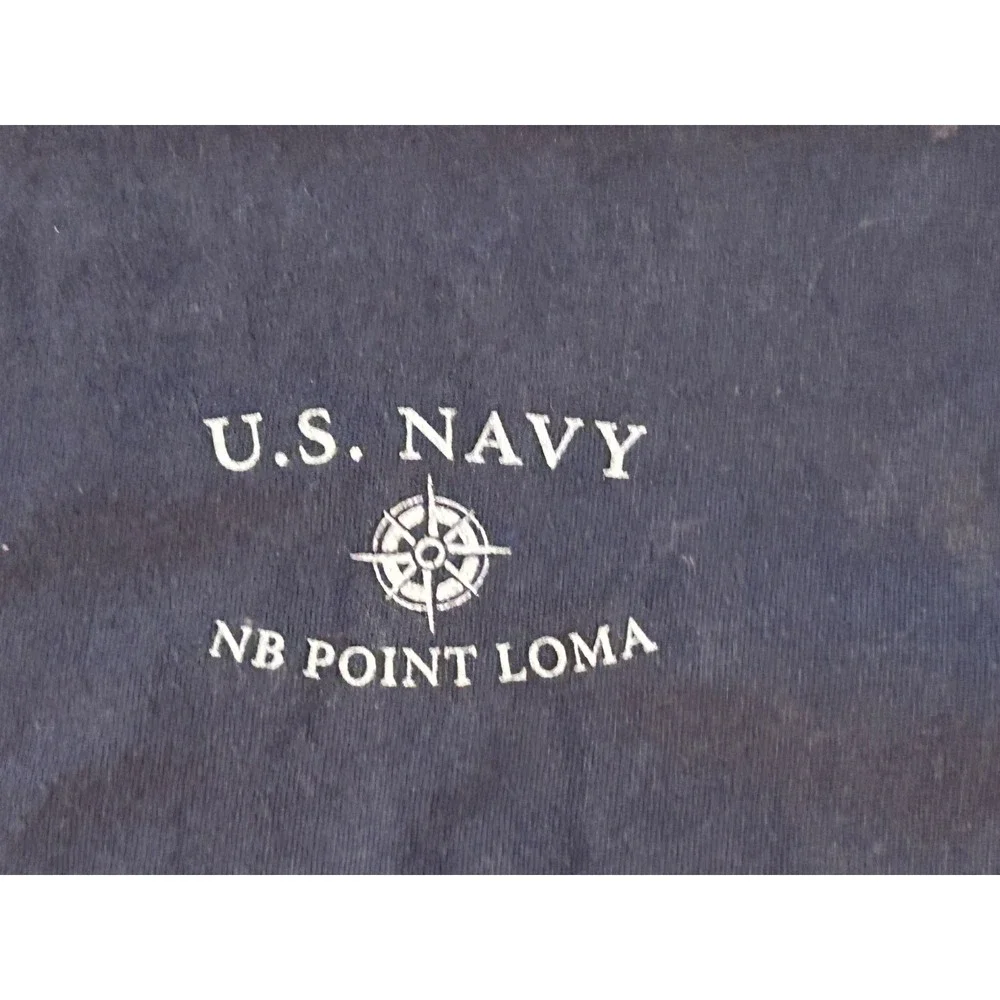 Vtg Naval Base Point Loma San Diego CA Navy Orsman 100% Cotton T Shirt Medium